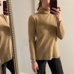 Camel cashmere turtleneck by neiman marcus, size M